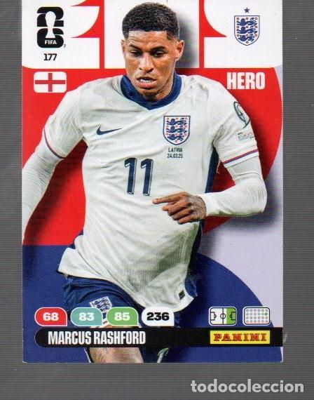 Cromos de F&uacute;tbol: CROMO DE FUTBOL XL ADRENALYN PANINI LIGA 2026 N&ordm; 177 DE MARCIS RASHFORD