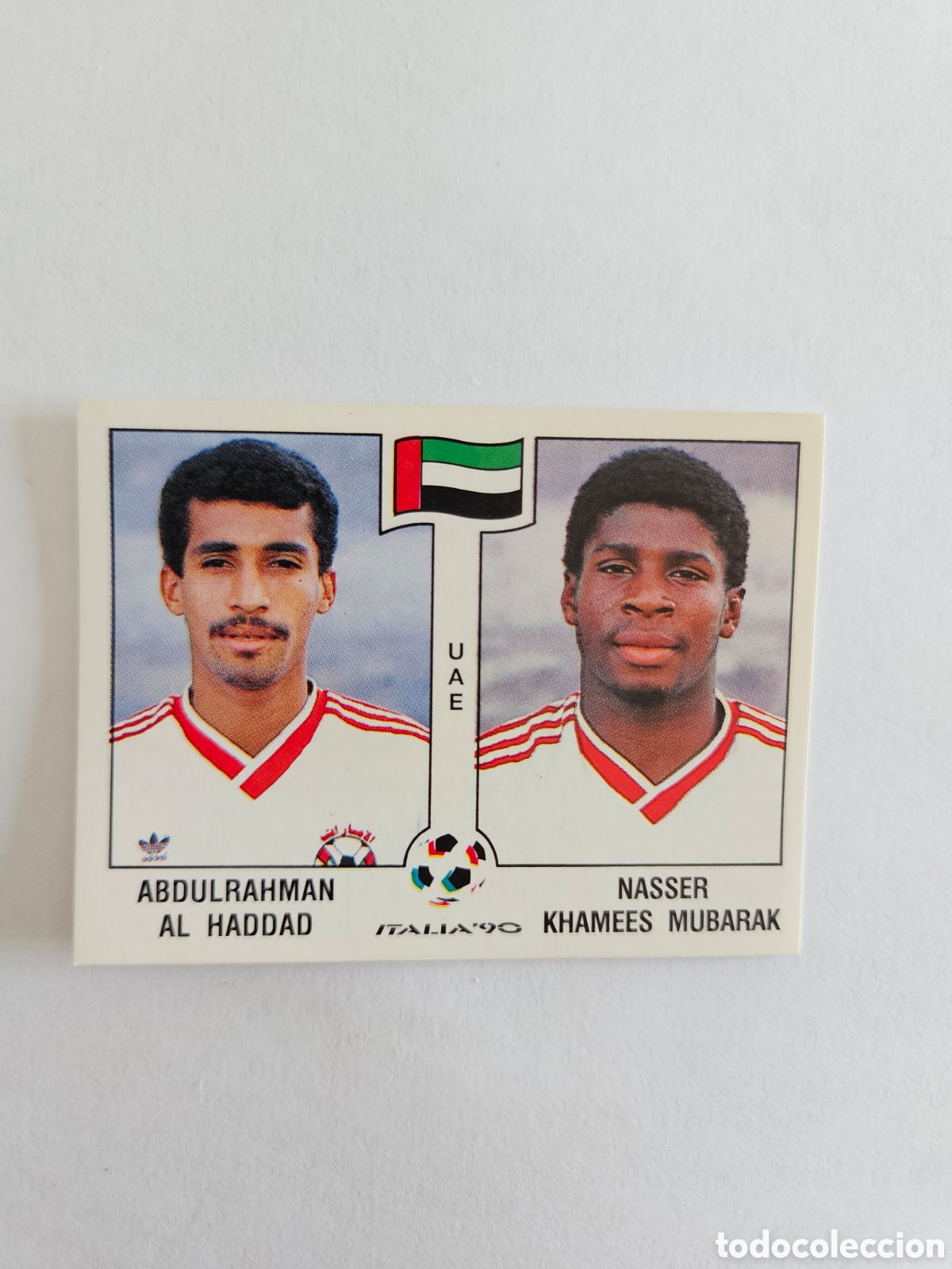 Cromos de F&uacute;tbol: AL HADDAD - KHAMEES MUBARAK SELECCION EMIRATOS ARABES 311 MUNDIAL ITALIA 90 PANINI NUNCA PEGADO