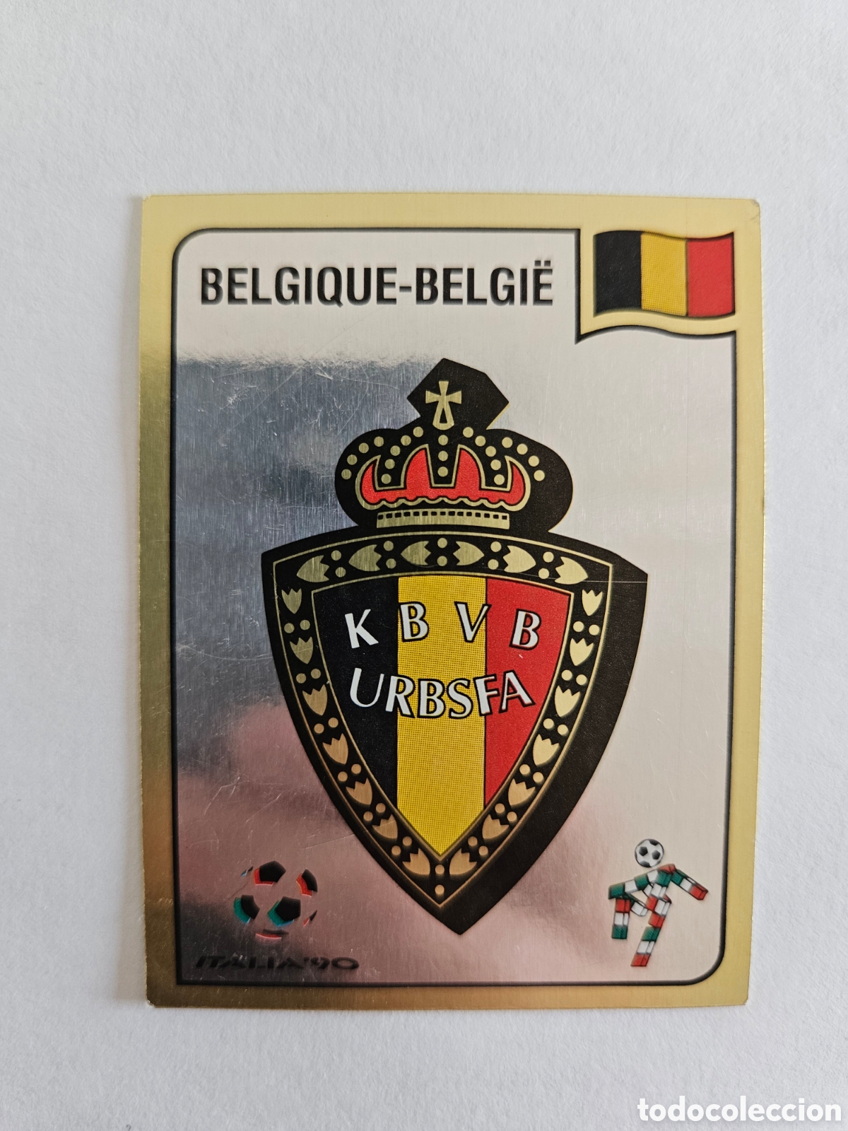 Cromos de F&uacute;tbol: PANINI - ITALIA 90 - 1990 - BELGICA - ESCUDO 325 - NUNCA PEGADO