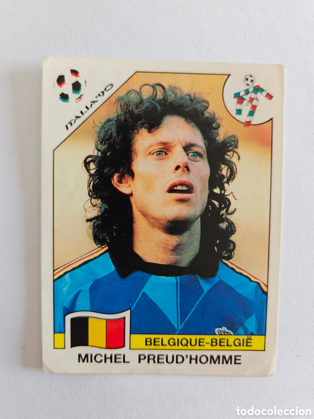 Cromos de F&uacute;tbol: 1990 ITALIA 90 - N&ordm; 326 MICHEL PREUD'HOMME - BELGICA - PANINI SIN PEGAR
