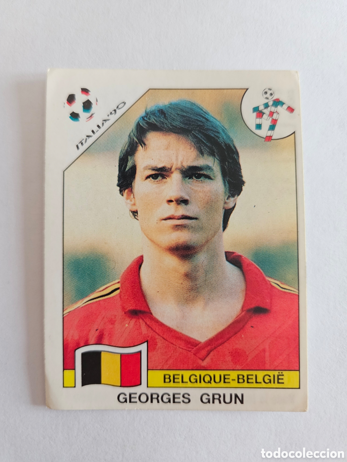 Cromos de F&uacute;tbol: GEORGES GRUN BELGICA 330 MUNDIAL ITALIA 1990 90 PANINI NUNCA PEGADO SIN PEGAR