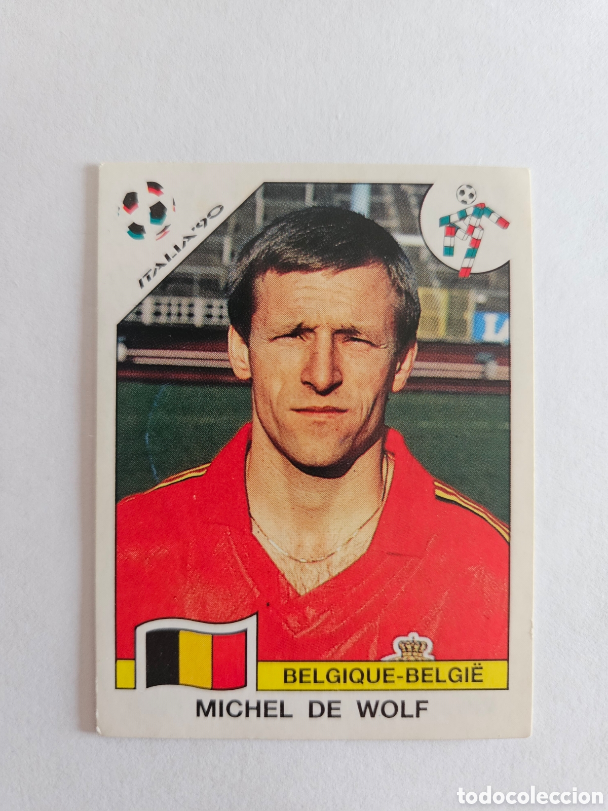 Cromos de F&uacute;tbol: MICHEL DE WOLF SELECCION BELGICA 334 MUNDIAL ITALIA 90 PANINI NUNCA PEGADO SIN PEGAR