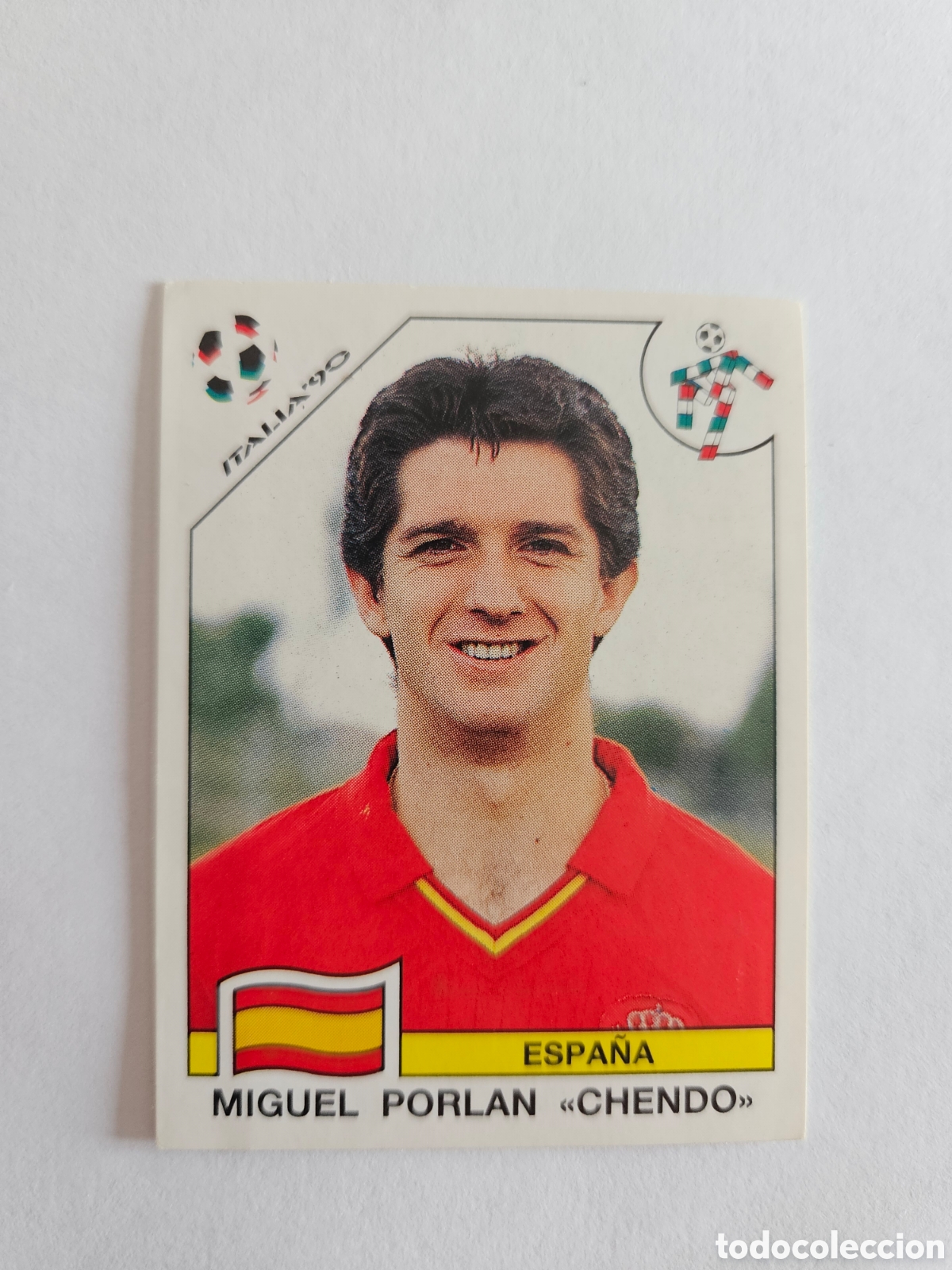 Cromos de F&uacute;tbol: MIGUEL PORLAN CHENDO ESPA&Ntilde;A 348 MUNDIAL ITALIA 1990 90 PANINI NUNCA PEGADO SIN PEGAR