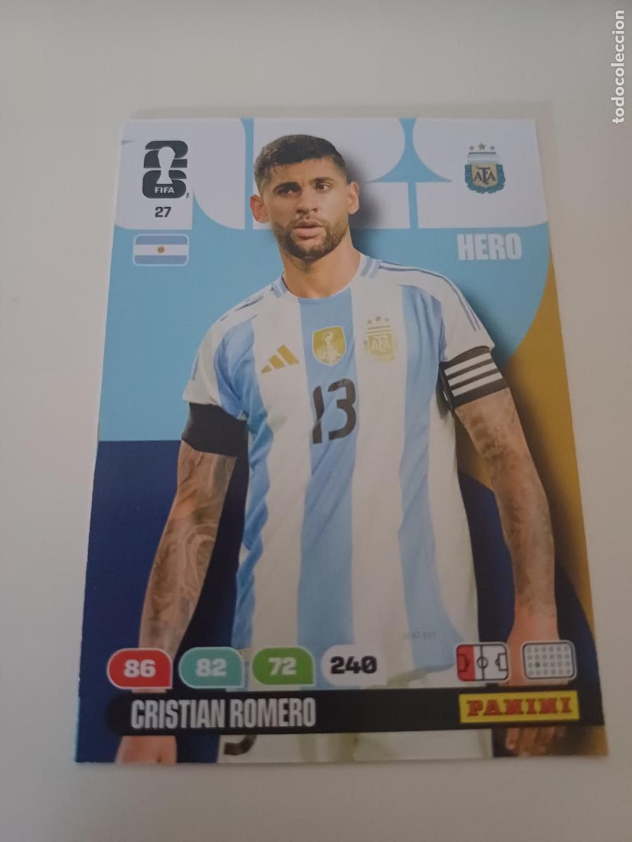 Cartes &agrave; collectionner de Football: 027 - ARG06 - Cristian Romero / Argentina