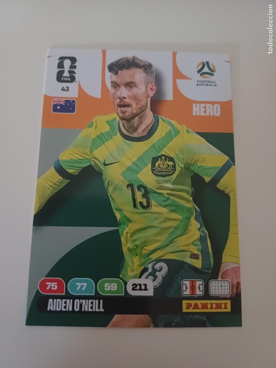 Cartes &agrave; collectionner de Football: 043 - AUS10 - Aiden O'Neill / Australia