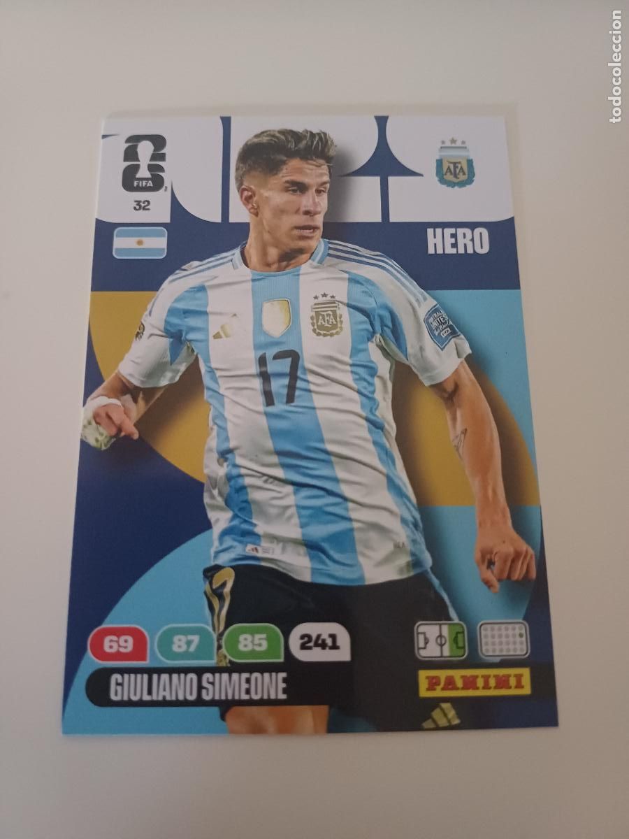 Cartes &agrave; collectionner de Football: 032 - ARG11 - Giuliano Simeone / Argentina