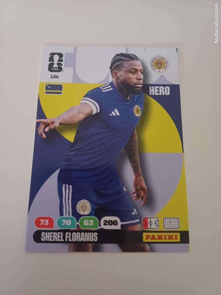 Cromos de Futebol: 134 - CUW05 - Sherel Floranus / Cura&ccedil;ao