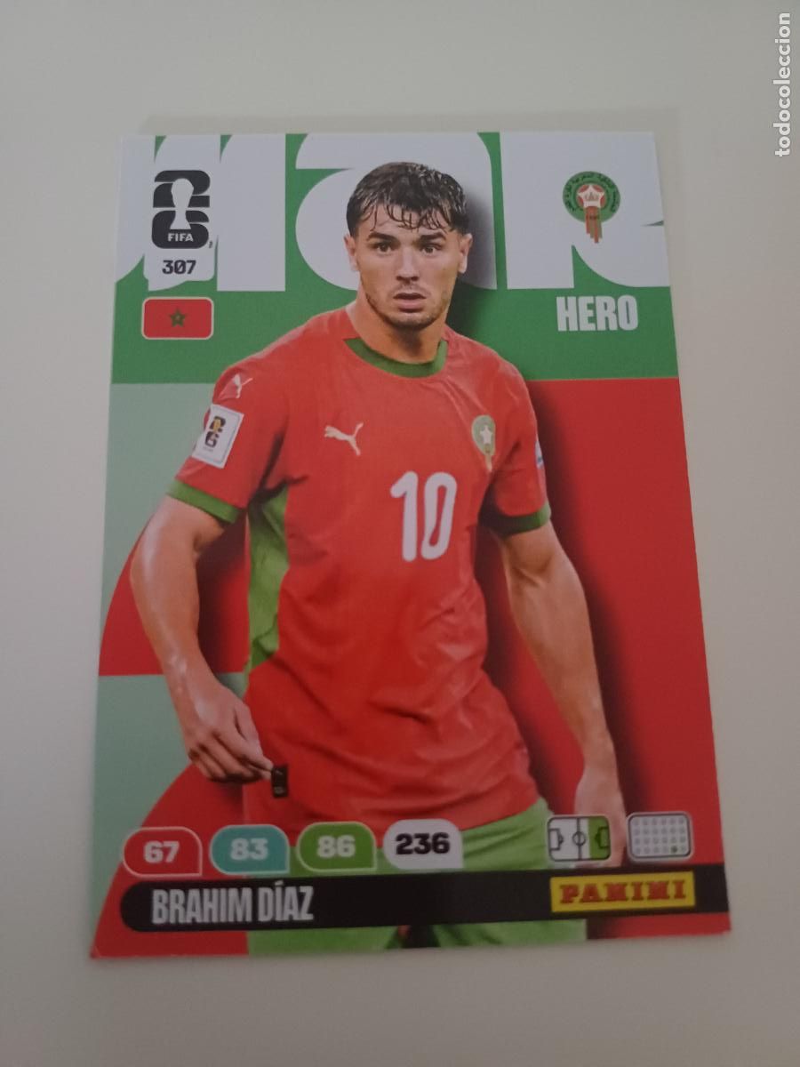 Cromos de Futebol: 307 - MAR10 - Brahim D&iacute;az / Morocco