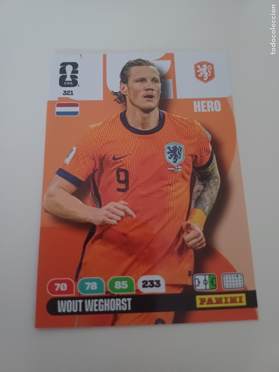 Football Stickers: 321 - NED12 - Wout Weghorst / Netherlands