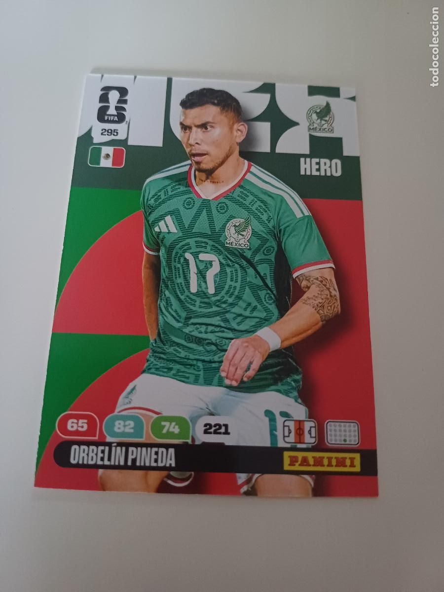Cromos de Futebol: 295 - MEX10 - Orbel&iacute;n Pineda / Mexico