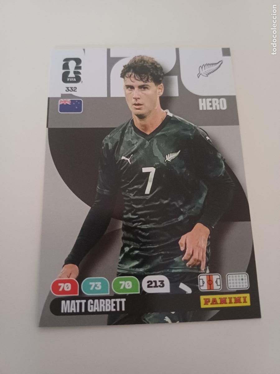 Cromos de Futebol: 332 - NZL11 - Matt Garbett / New Zealand