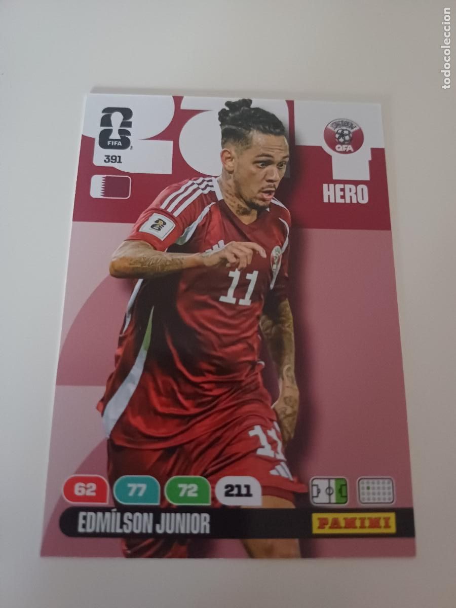 Cromos de Futebol: 391 - QAT10 - Edm&iacute;lson Junior / Qatar
