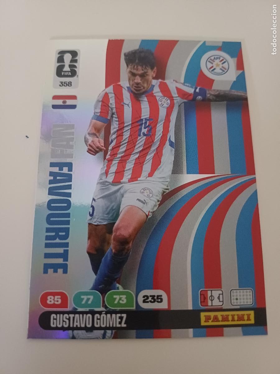 Cromos de Futebol: 358 - PAR01 - Gustavo G&oacute;mez / Paraguay