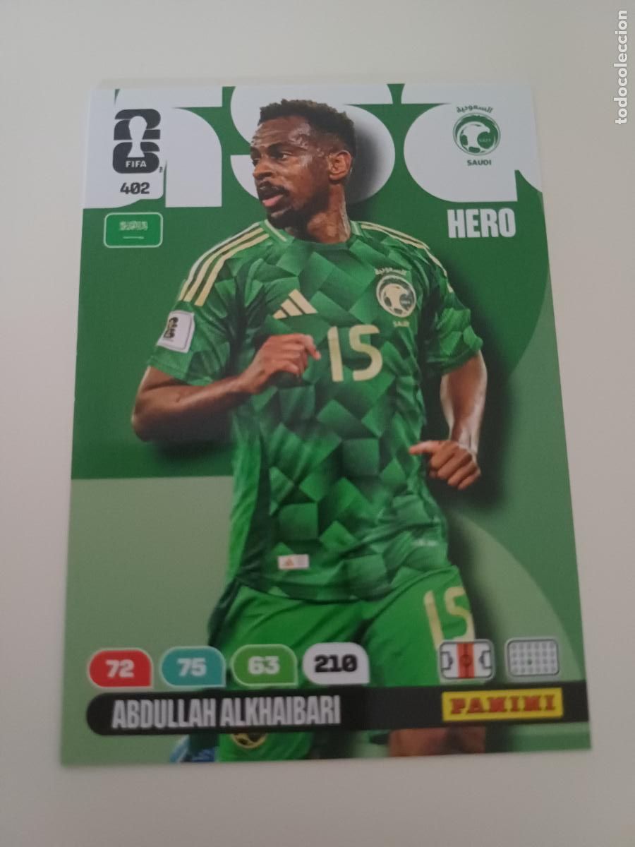 Cromos de Futebol: 402 - KSA09 - Abdullah Alkhaibari / Saudi Arabia