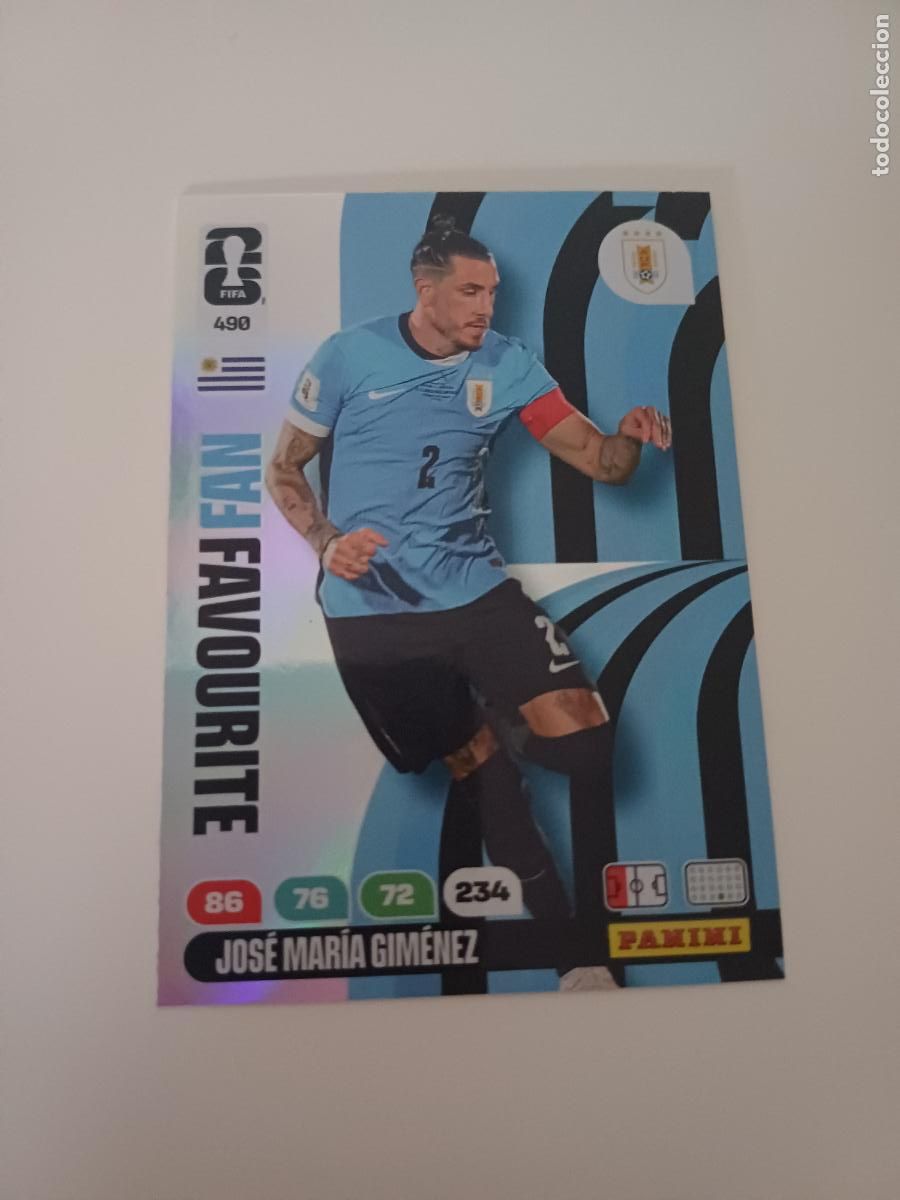 Cromos de Futebol: 490 - URU01 - Jos&eacute; Mar&iacute;a Gim&eacute;nez / Uruguay