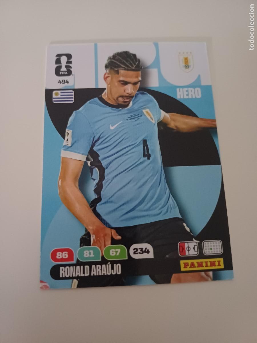 Cromos de Futebol: 494 - URU05 - Ronald Ara&uacute;jo / Uruguay