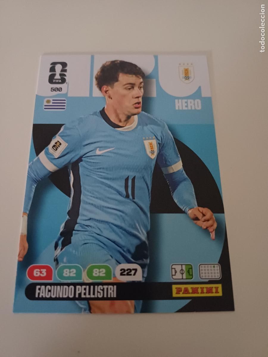 Cromos de F&uacute;tbol: 500 - URU11 - Facundo Pellistri / Uruguay