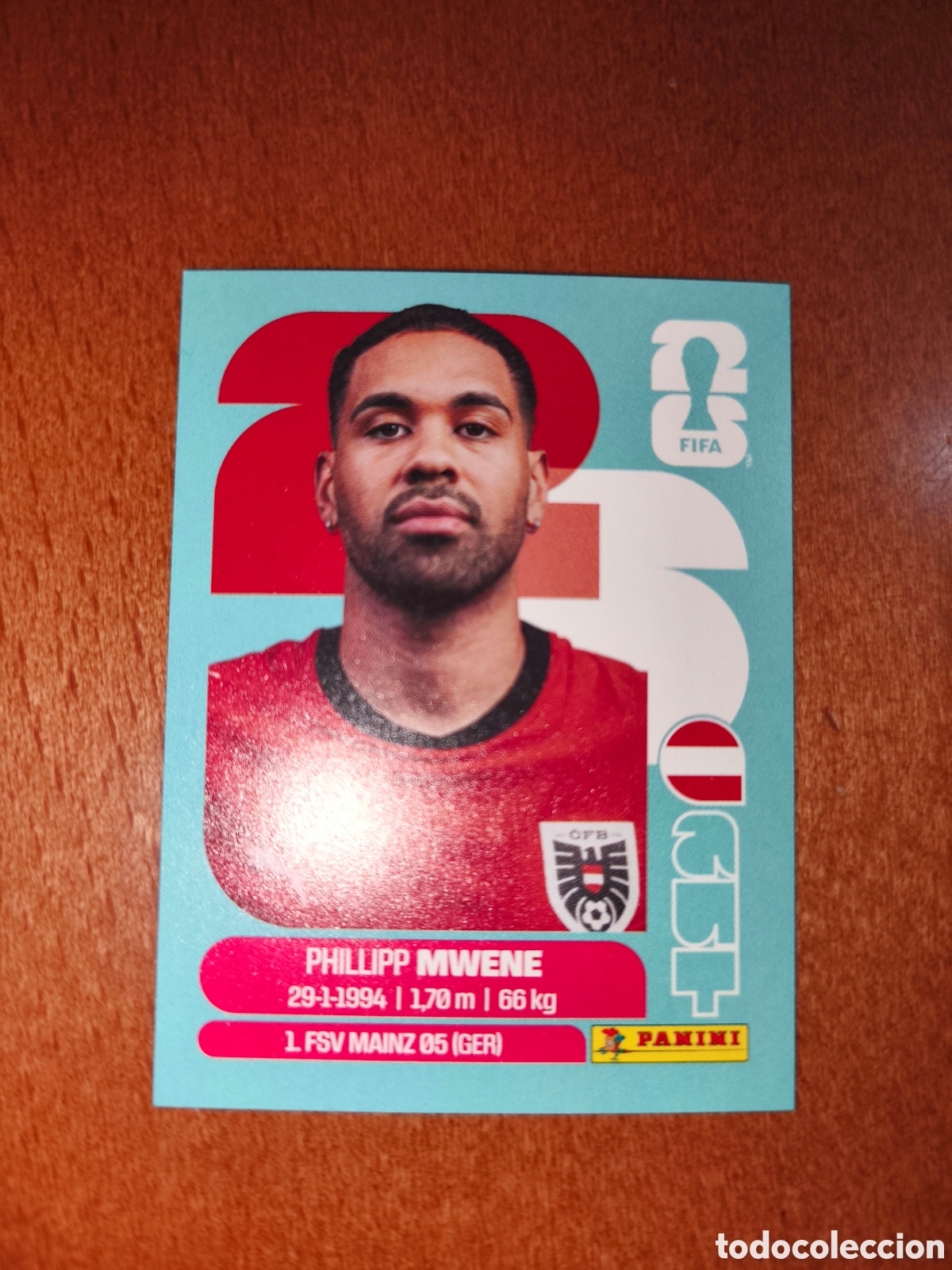 Cromos de F&uacute;tbol: AUT8 Phillipp Mwene AUT 8 Fifa World Cup 2026 Austria