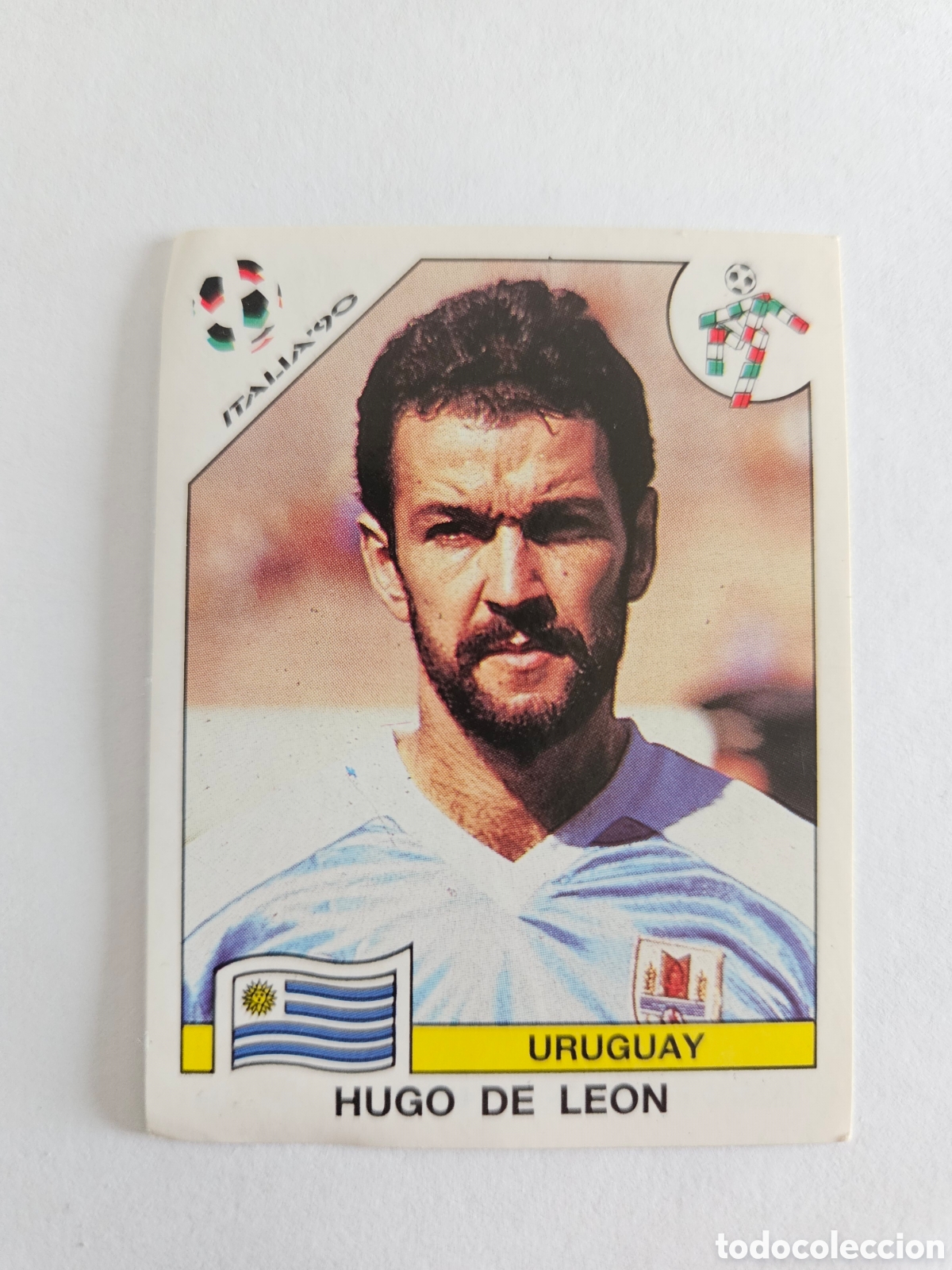 Cromos de F&uacute;tbol: CROMO SIN PEGAR FUTBOL 90 PANINI MUNDIAL ITALIA 1990 URUGUAY 370 HUGO DE LEON