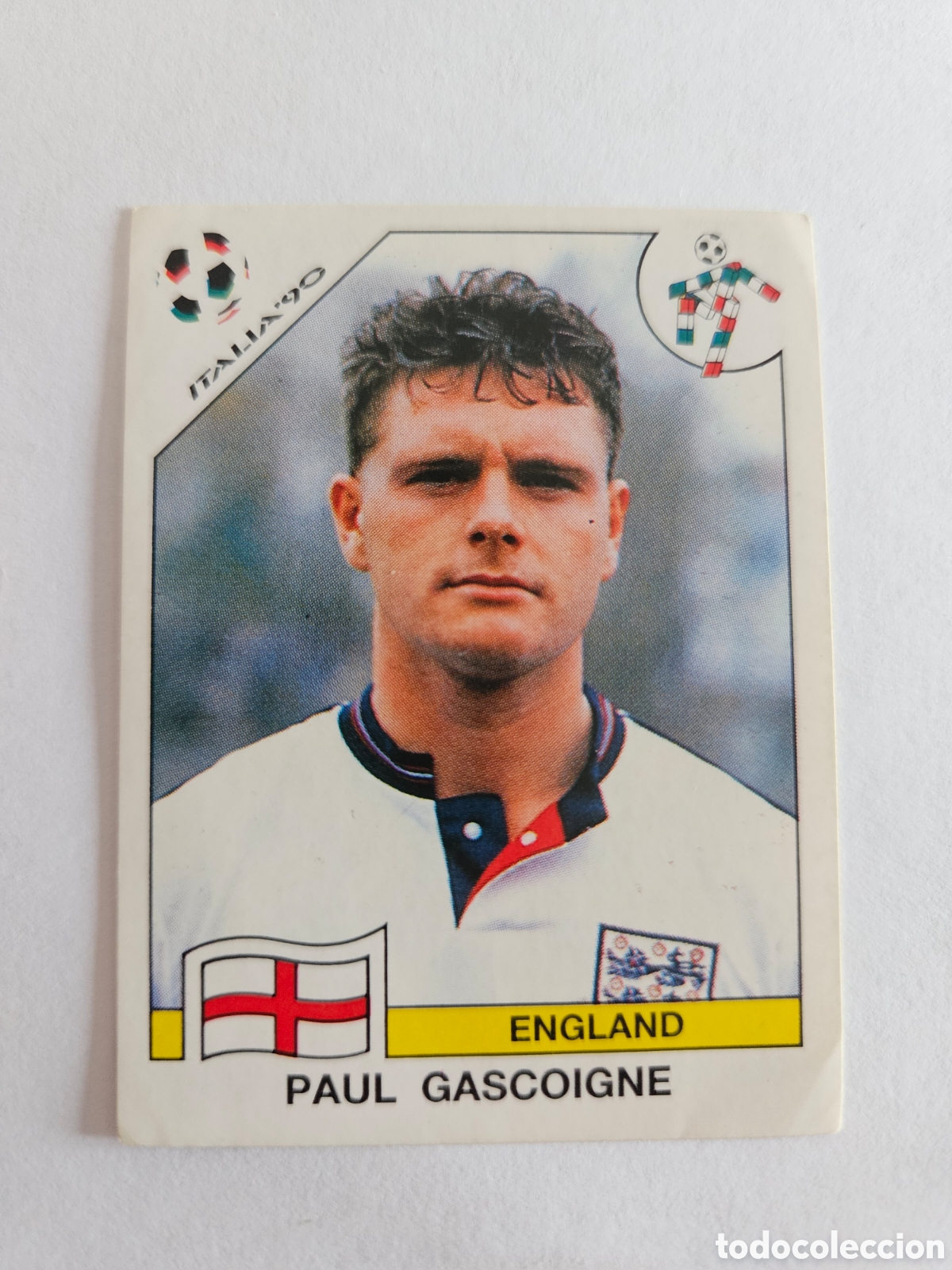 Cromos de F&uacute;tbol: PAUL GASCOIGNE SELECCION INGLATERRA 394 MUNDIAL ITALIA 90 PANINI NUNCA PEGADO SIN PEGAR