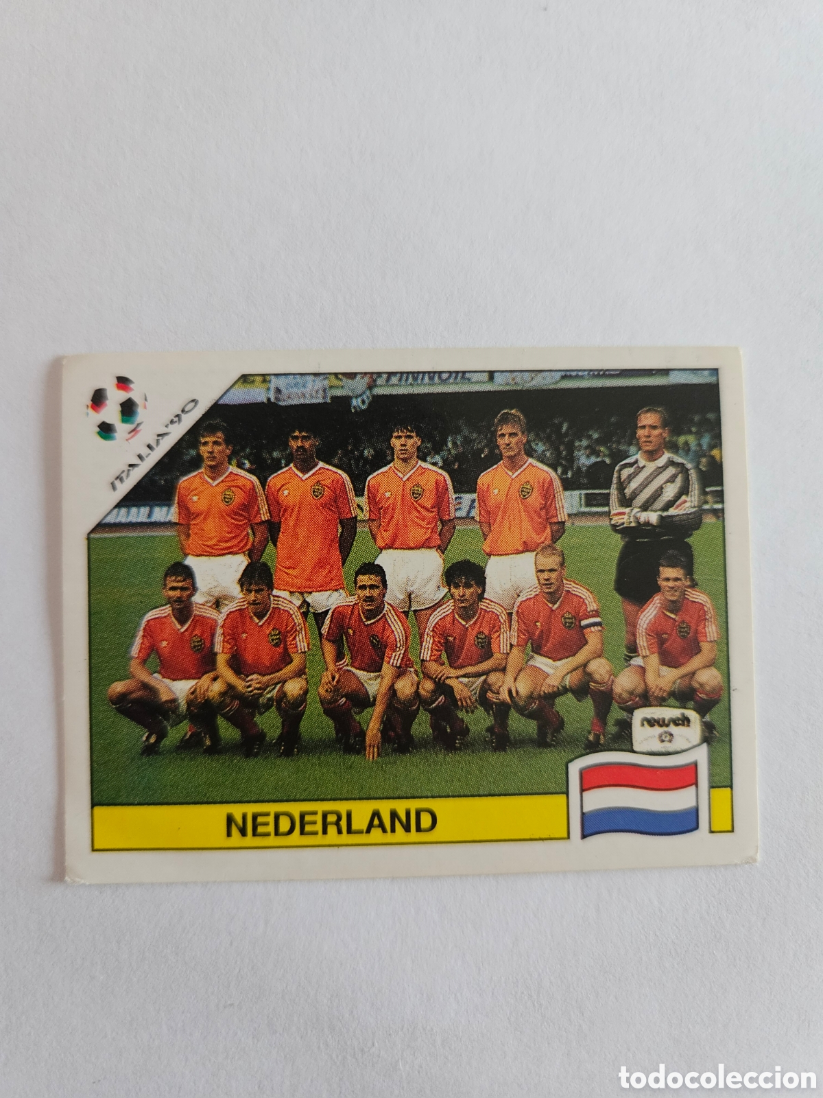 Cromos de F&uacute;tbol: ALINEACI&Oacute;N EQUIPO 404 HOLANDA NEDERLAND ITALIA 1990 90 PANINI MUNDIAL NUNCA PEGADO SIN PEGAR