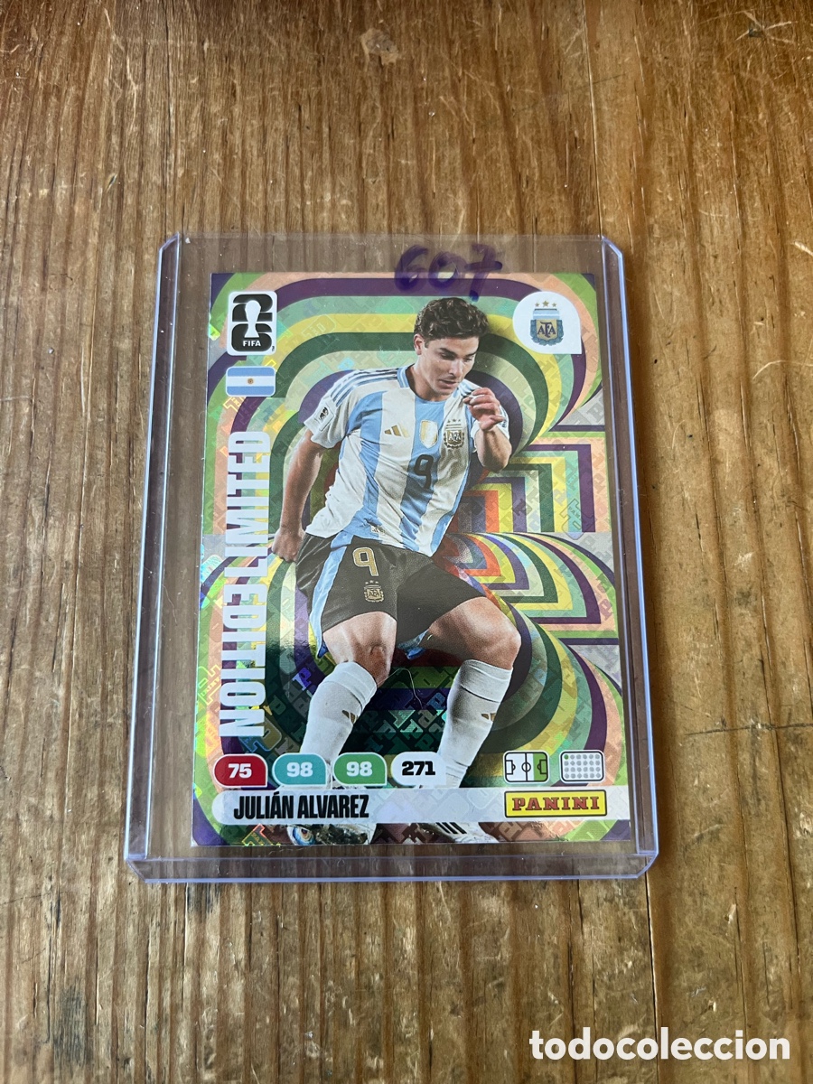 Cromos de F&uacute;tbol: CROMO ADRENALYN FIFA 365 LIMITED EDITION JULIAN ALVAREZ ARGENTINA ATLETICO FIFA WORLD CUP 2026