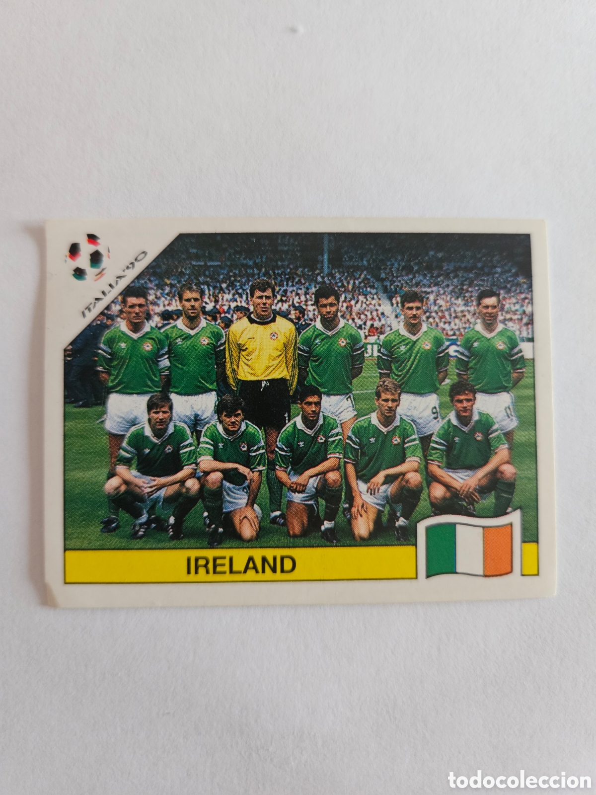 Cromos de F&uacute;tbol: CROMO SIN PEGAR FUTBOL 90 PANINI MUNDIAL ITALIA 1990 IRLANDA 423 ALINEACION