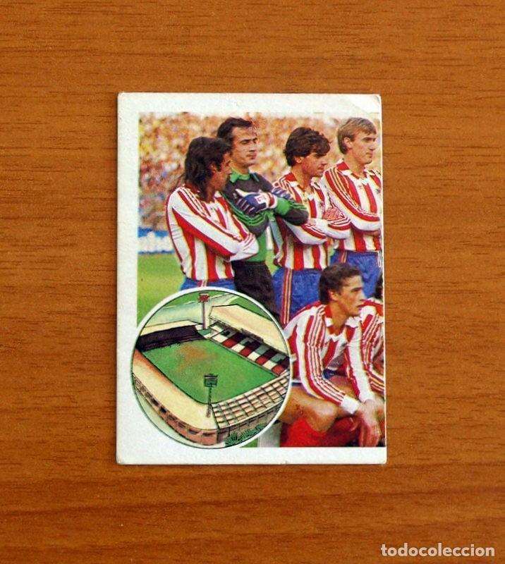 Cromos de F&uacute;tbol: Sporting de Gij&oacute;n - 140 Alineaci&oacute;n -GOL- Editorial Maga 1984-1985, 84-85 -Nunca pegado Trasera Verde
