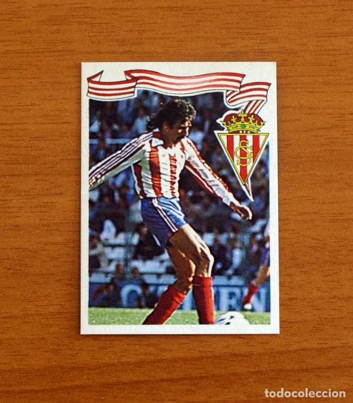 Cromos de F&uacute;tbol: Sporting de Gij&oacute;n - 116 Mesa - GOL Editorial Maga 1984-1985, 84-85 - Nunca pegado Trasera Verde