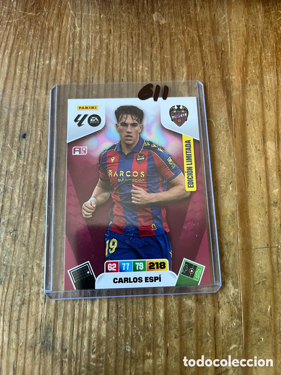 Cromos de F&uacute;tbol: CROMO PANINI ADRENALYN XL 2025 2026 EDICION LIMITADA CARLOS ESPI LEVANTE LA LIGA