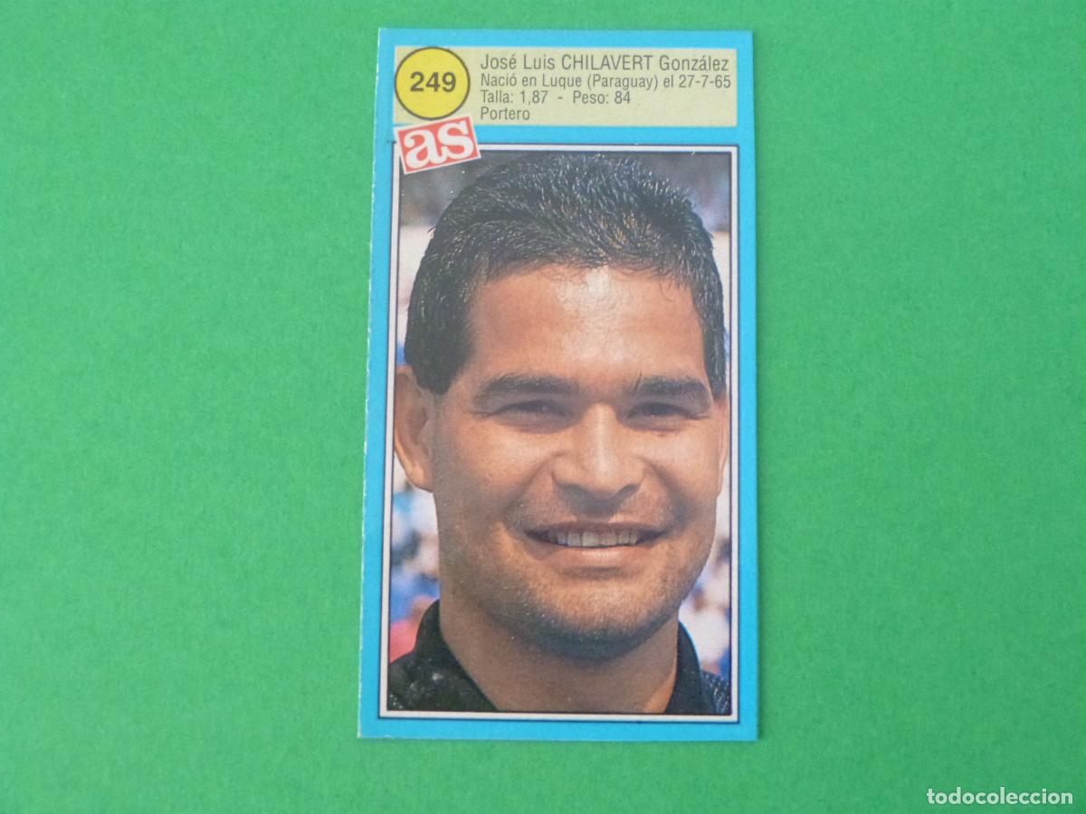 Fu&szlig;ball-Sticker: CROMO FUTBOL CHILAVERT REAL ZARAGOZA RECORTADO N&ordm; 249 ASES DE LA LIGA 1990-1991/90-91 DIARIO AS