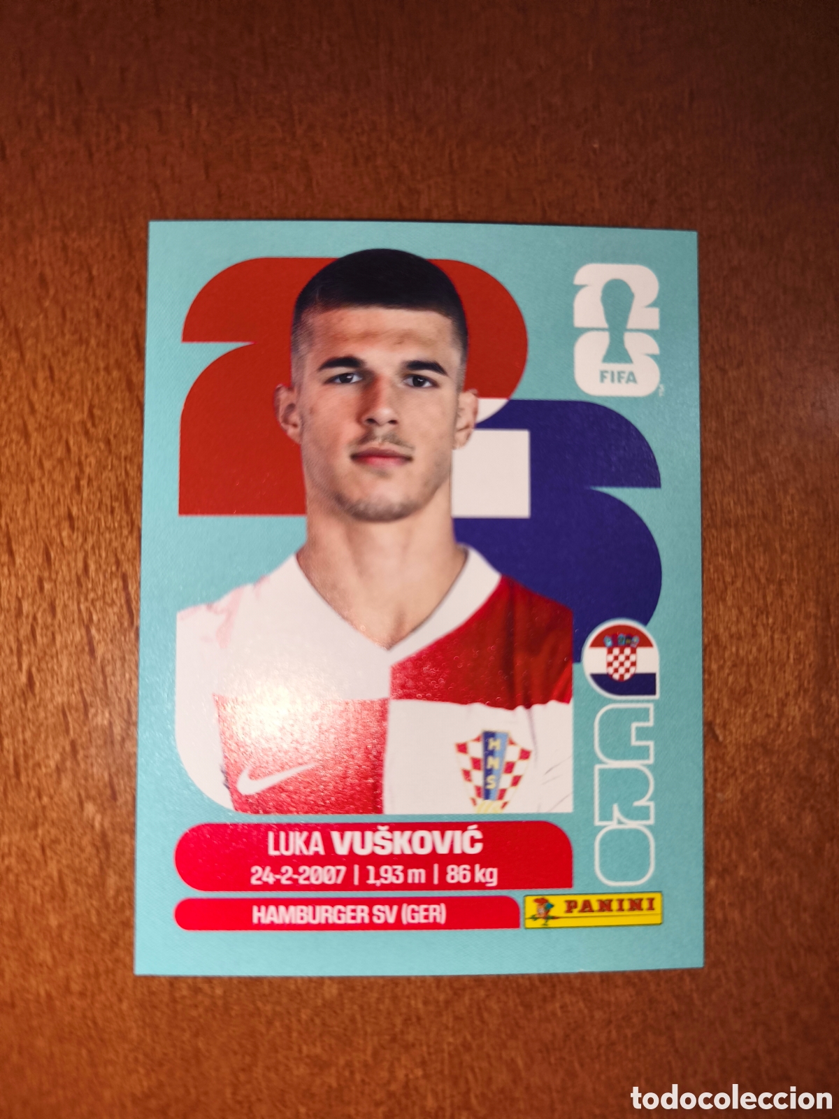 Fu&szlig;ball-Sticker: CRO6 Luka Vuskovic CRO 6 Fifa World Cup 2026 Croacia