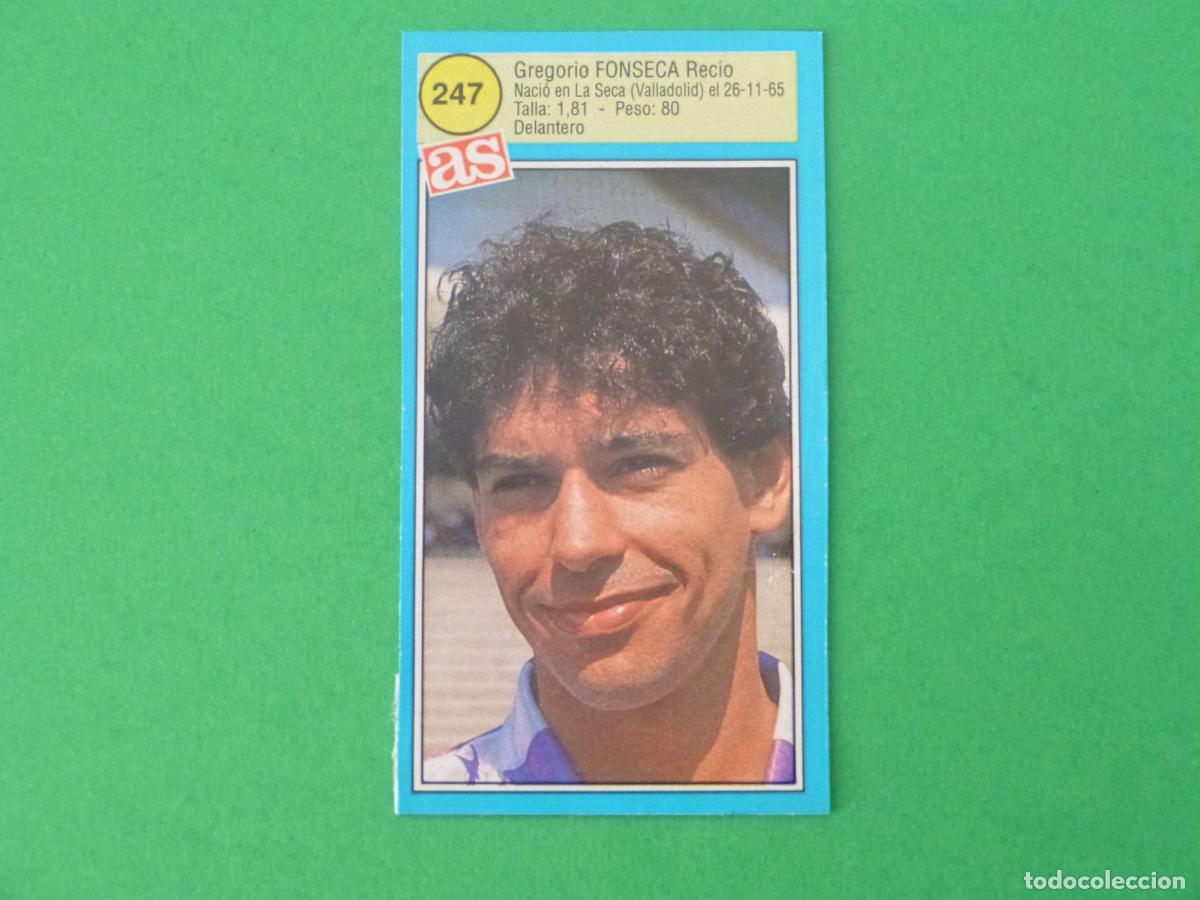 Fu&szlig;ball-Sticker: CROMO FUTBOL FONSECA REAL VALLADOLID RECORTADO N&ordm; 247 ASES DE LA LIGA 1990-1991/90-91 DIARIO AS