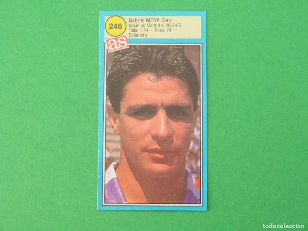 Fu&szlig;ball-Sticker: CROMO FUTBOL MOYA REAL VALLADOLID RECORTADO N&ordm; 246 ASES DE LA LIGA 1990-1991/90-91 DIARIO AS