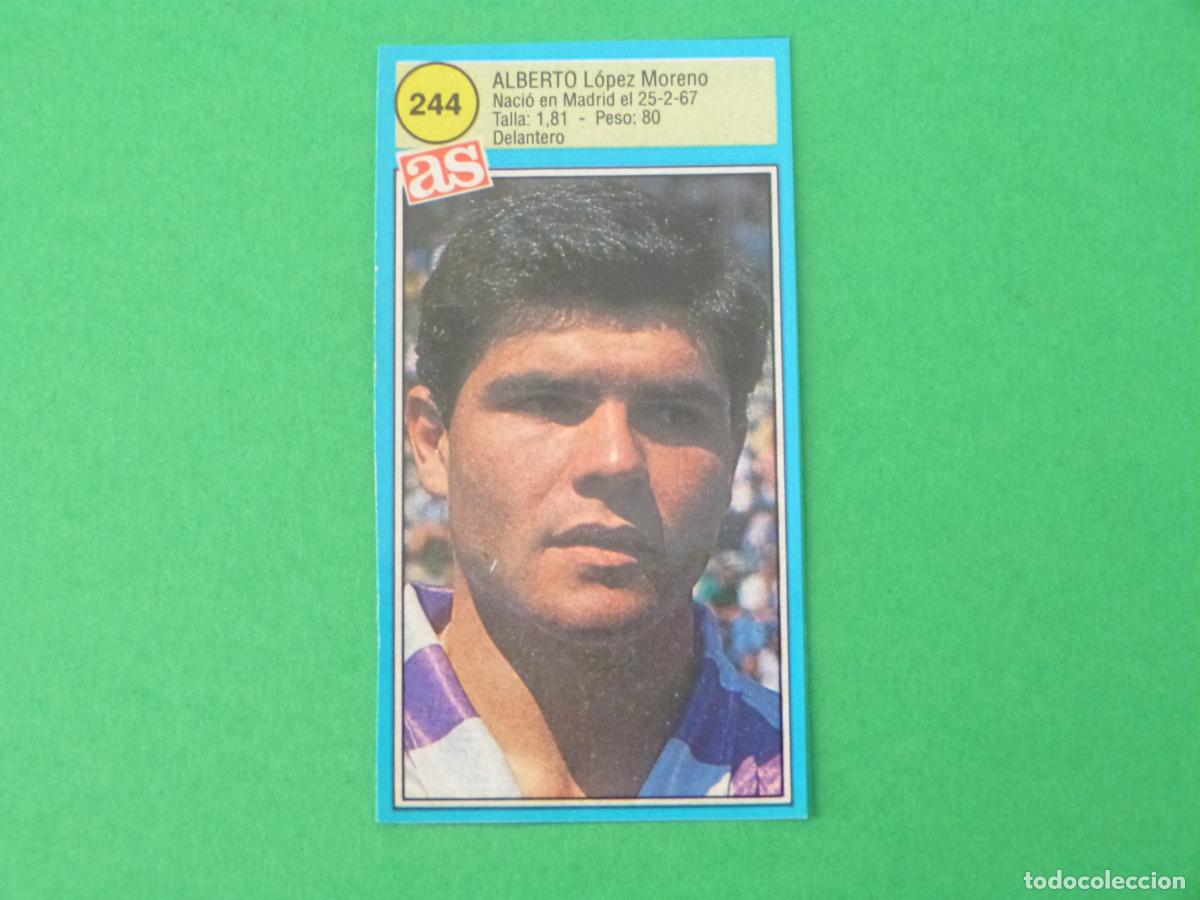 Fu&szlig;ball-Sticker: CROMO FUTBOL ALBERTO REAL VALLADOLID RECORTADO N&ordm; 244 ASES DE LA LIGA 1990-1991/90-91 DIARIO AS
