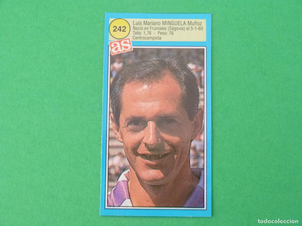 Cromos de Futebol: CROMO FUTBOL MINGUELA REAL VALLADOLID RECORTADO N&ordm; 242 ASES DE LA LIGA 1990-1991/90-91 DIARIO AS