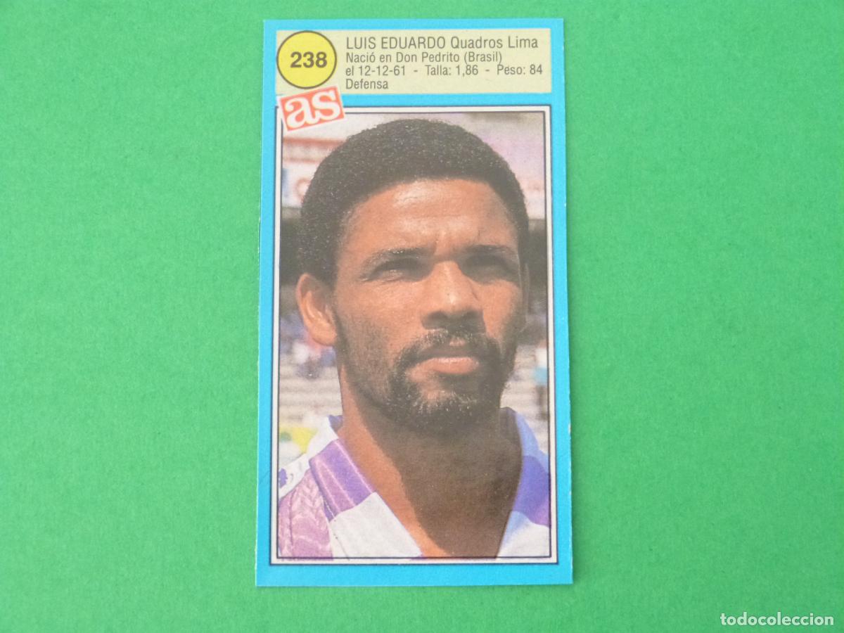 Cromos de F&uacute;tbol: CROMO FUTBOL LUIS EDUARDO REAL VALLADOLID RECORTADO N&ordm; 238 ASES DE LA LIGA 1990-1991/90-91 DIARIO AS