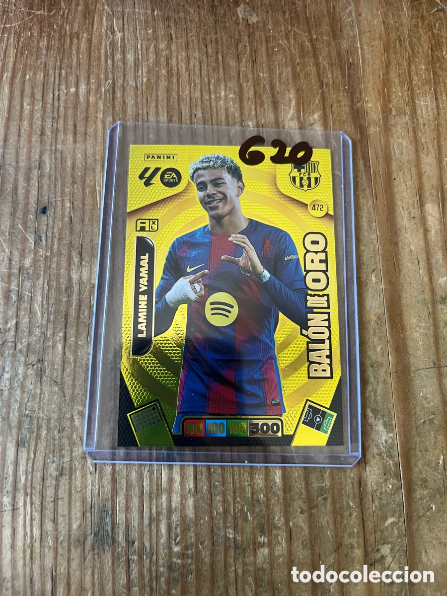 Cromos de F&uacute;tbol: CROMO CARD PANINI ADRENALYN XL BALON DE ORO # 472 LAMINE YAMAL BARCELONA 2025 2026