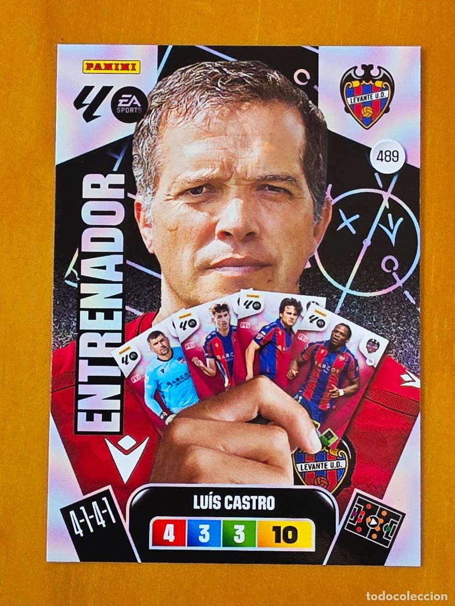 Cromos de F&uacute;tbol: 489 Luis Castro, Levante UD, Entrenador, Panini Adrenalyn XL Liga 2025 2026 25 26