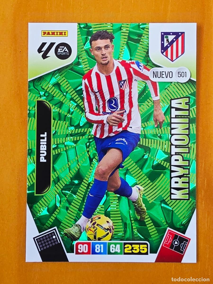 Cromos de F&uacute;tbol: 501 Marc Pubill, Atl&eacute;tico de Madrid, Nuevo Kryptonita, Panini Adrenalyn XL Liga 2025 2026 25 26