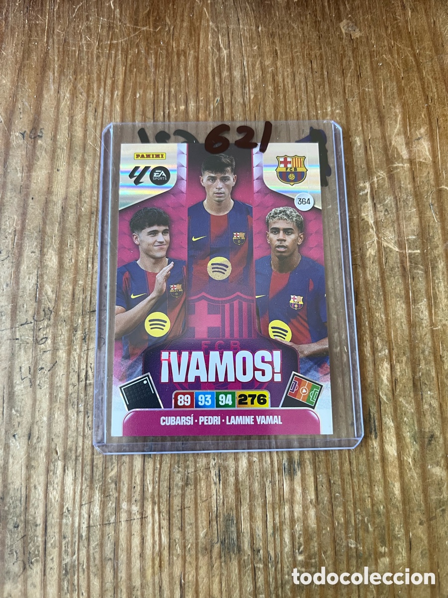 Cromos de F&uacute;tbol: CROMO CARD PANINI ADRENALYN XL VAMOS # 364 LAMINE YAMAL CUBARSI PEDRI BARCELONA 2025 2026