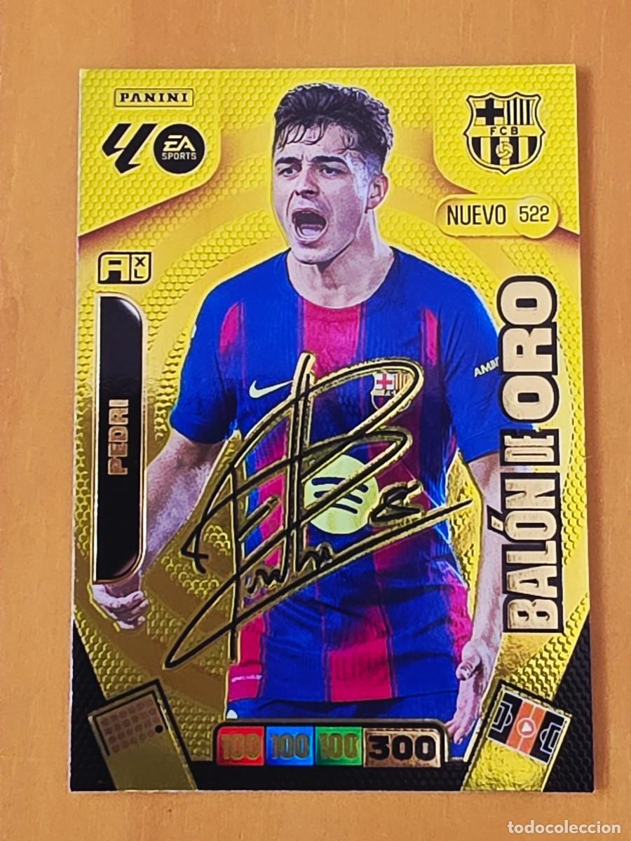 Football Stickers: 522 Pedri, FC Barcelona, Nuevo Bal&oacute;n de Oro firmado, Panini Adrenalyn XL Liga 2025 2026 25 26