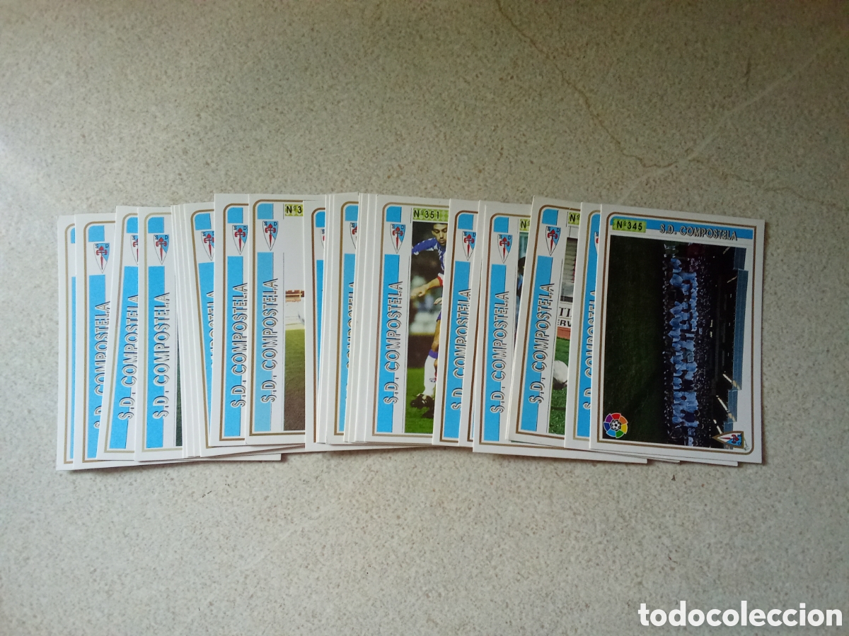 Cromos de F&uacute;tbol: 25 CROMOS DIFERENTES COMPOSTELA MUNDICROMO 94 95 PLANTILLA COMPLETA