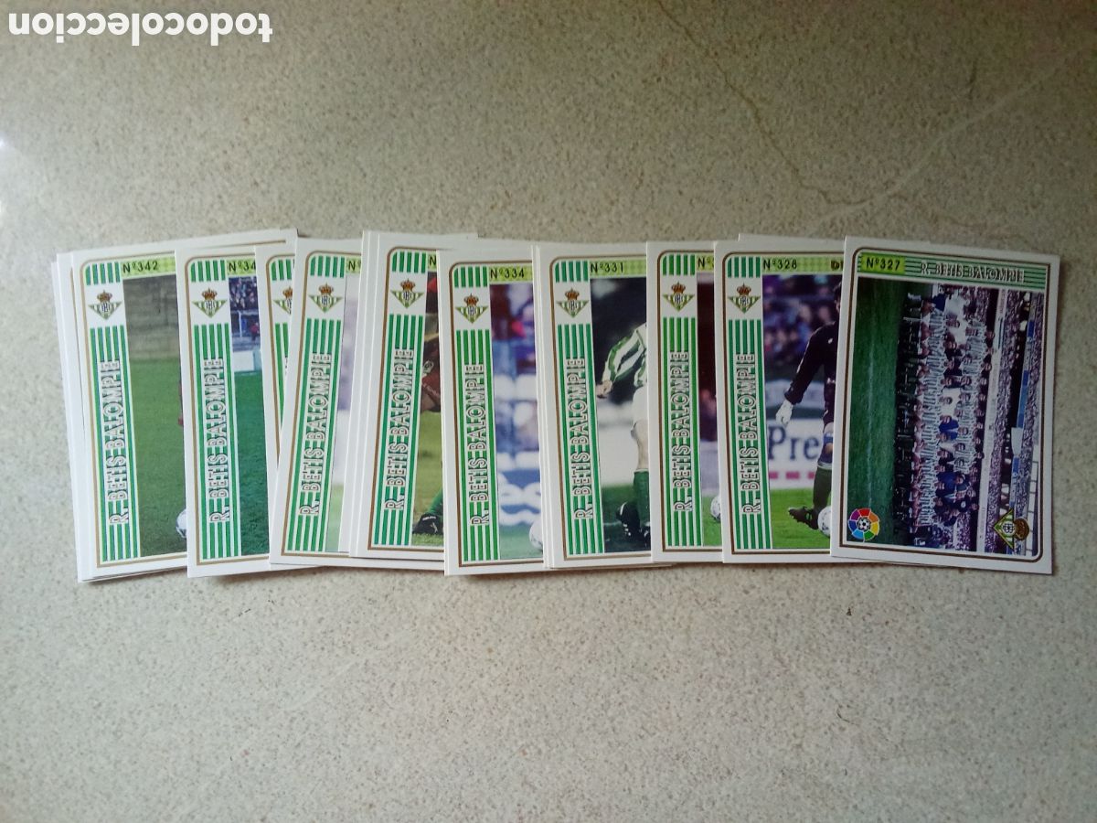 Cromos de F&uacute;tbol: 18 CROMOS DIFERENTES BETIS MUNDICROMO 94 95 PLANTILLA COMPLETA