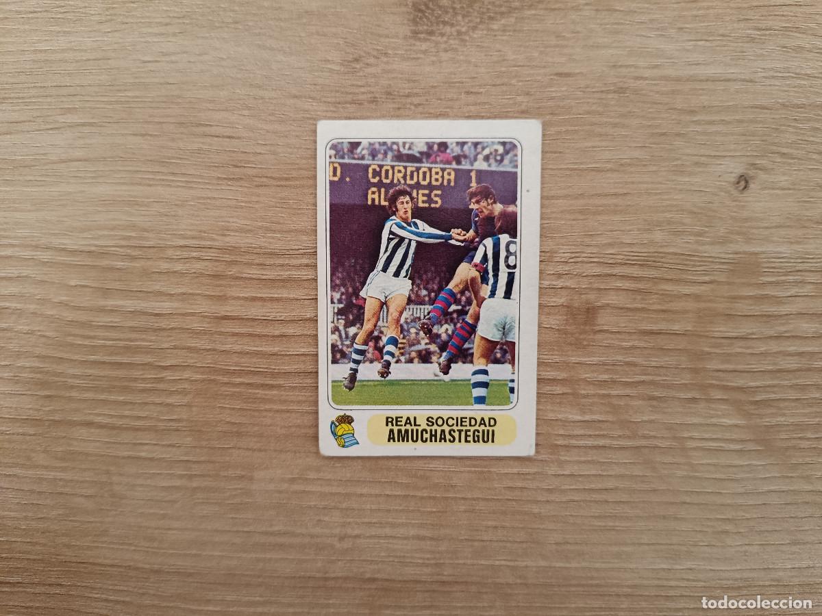 Cromos de F&uacute;tbol: CROMO PACOSA FUTBOL EN ACCION AMUCHASTEGUI REAL SOCIEDAD SIN PEGAR NUNCA PEGADO 1978 1979 78 79 D626