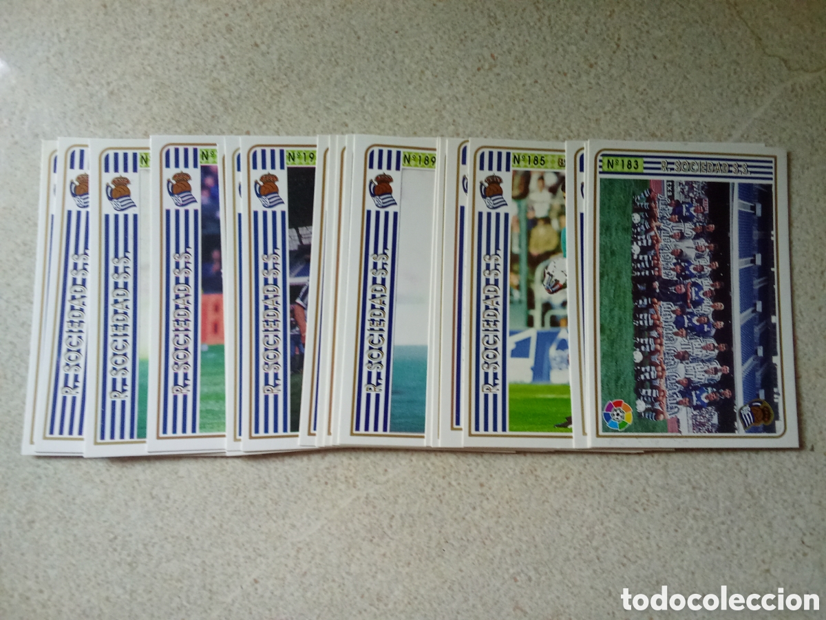 Cromos de F&uacute;tbol: 19 CROMOS DIFERENTES REAL SOCIEDAD MUNDICROMO 94 95 PLANTILLA COMPLETA