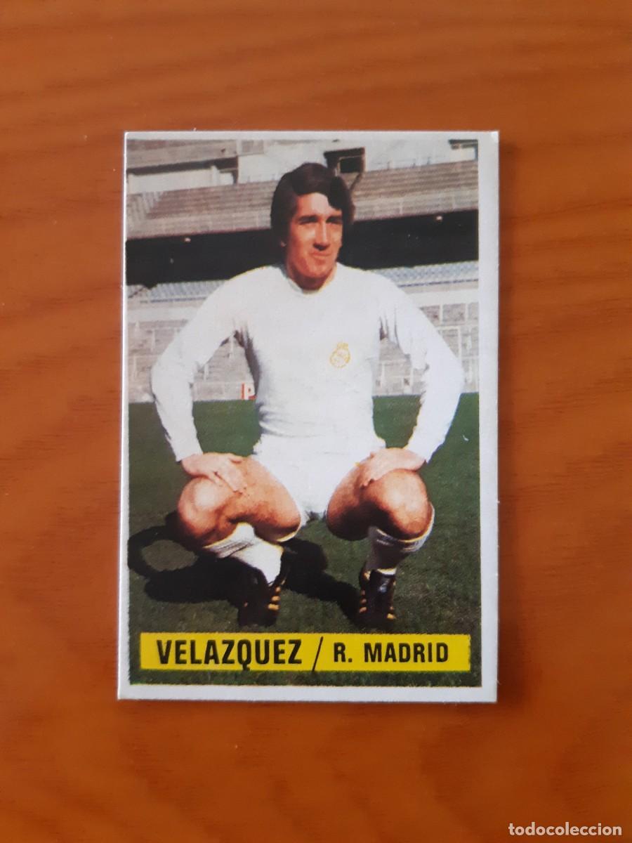 Figurine di Calcio: Vel&aacute;zquez (Real Madrid) Liga 74-75 ESTE. Nunca pegado, sin pegar