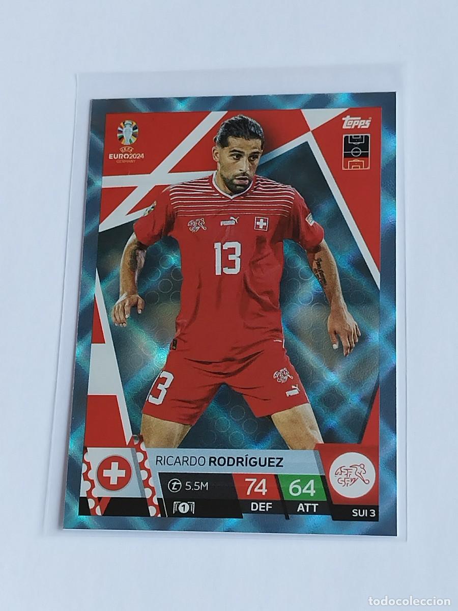 Cartes &agrave; collectionner de Football: RICARDO RODR&Iacute;GUEZ SUI 3 SUIZA BLUE AZUL PARALELA - TOPPS EUROCOPA 2024 MATCH ATTAX UEFA EURO 24 SUI3