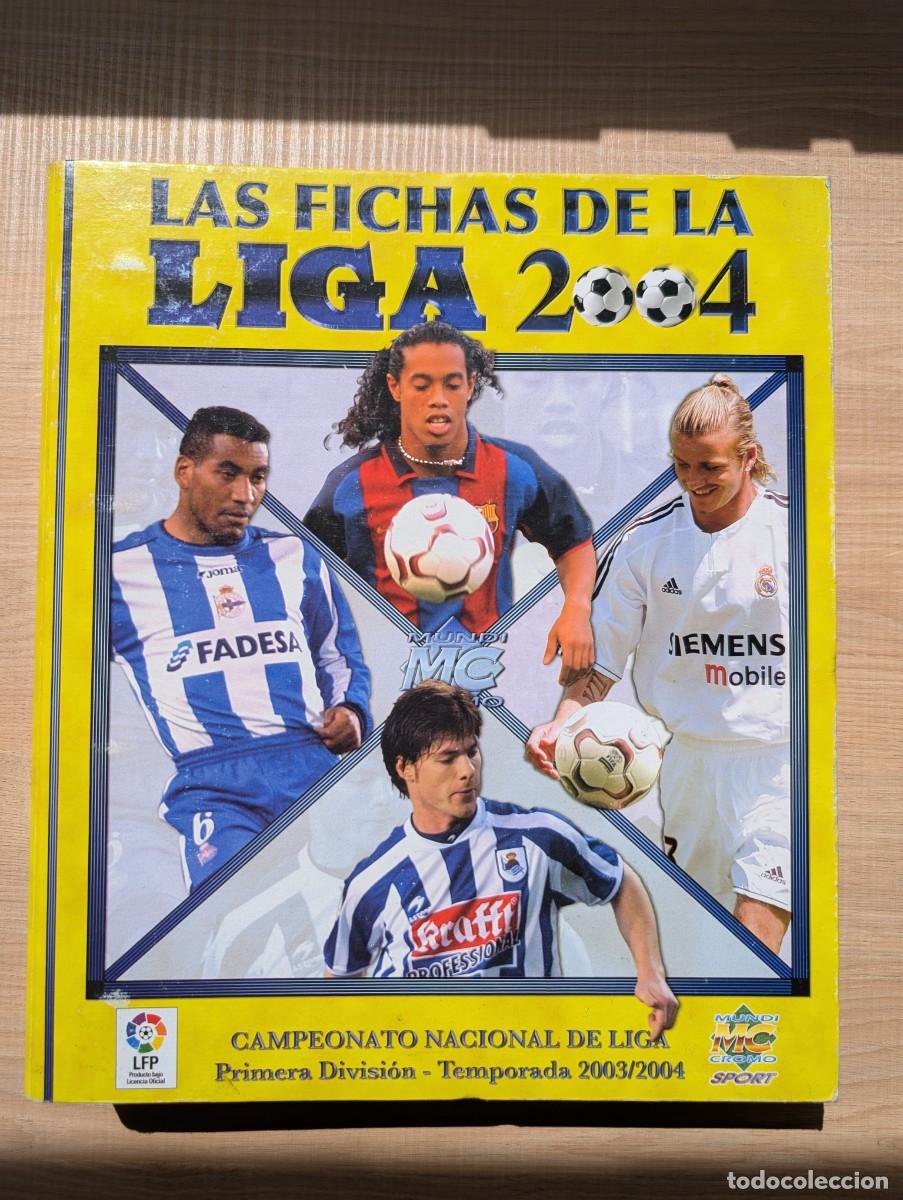 Cartes &agrave; collectionner de Football: &Aacute;lbum Las fichas de la liga 2004 Mundicromo Casi COMPLETO (Faltan las 20 bajas y uno original)