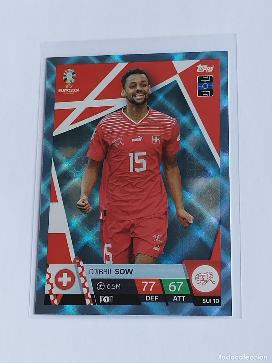 Cartes &agrave; collectionner de Football: SOW BLUE CRYSTAL #SUI 10 SUIZA AZUL PARALELA - TOPPS EUROCOPA 2024 MATCH ATTAX UEFA EURO 24 SUI10
